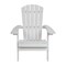 Merrick Lane Riviera Poly Resin Folding Adirondack Lounge Chair - All-Weather Indoor/Outdoor Patio Chair